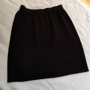 St John Basic Knit Skirt Chocolate Brown